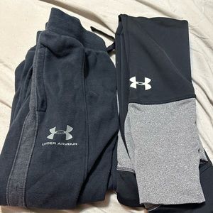 One pair sweatpants and one pair leggings